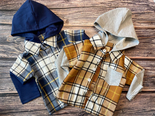 Hooded Plaid Jacket