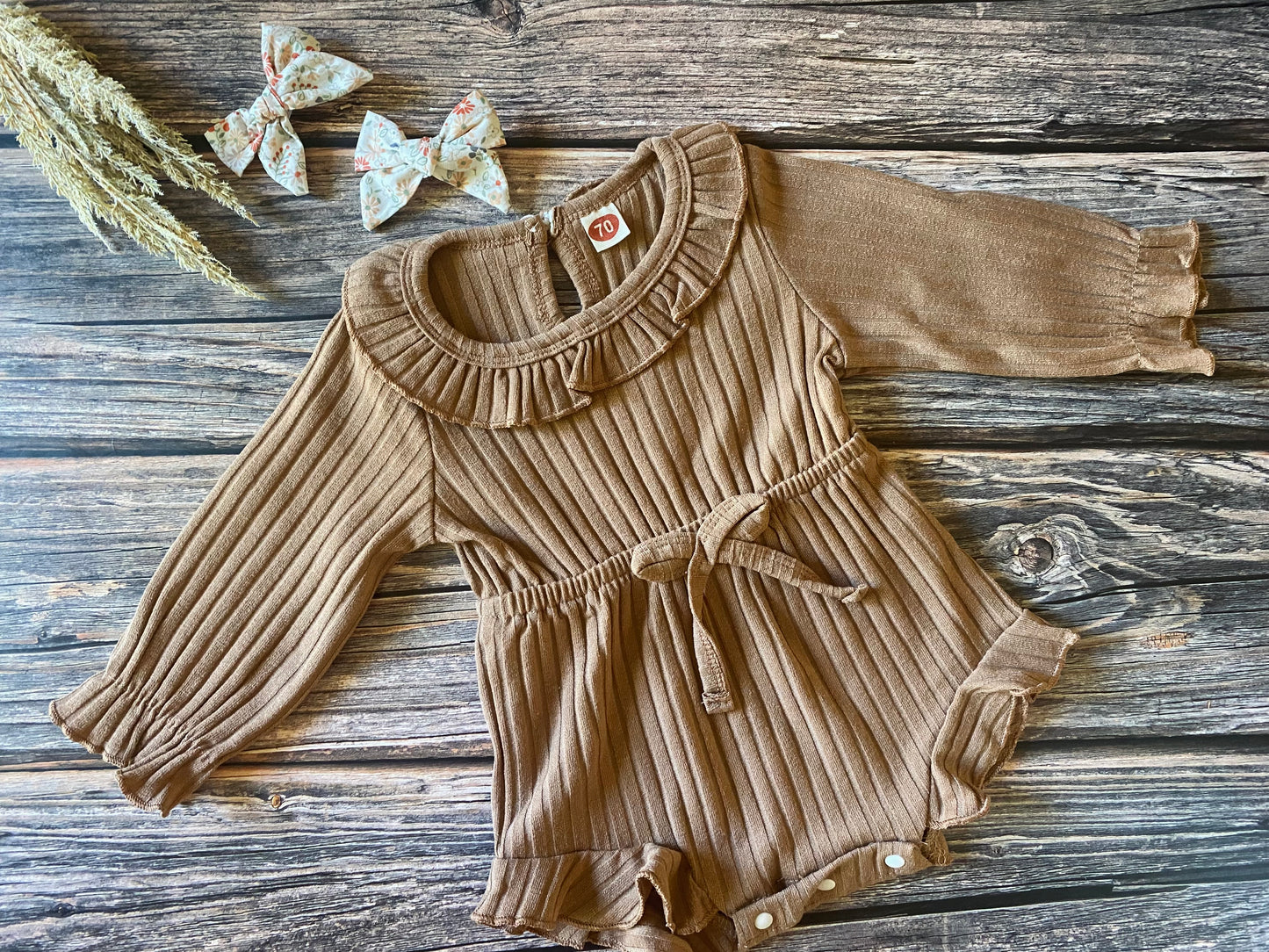 Cozy Brown Romper Set
