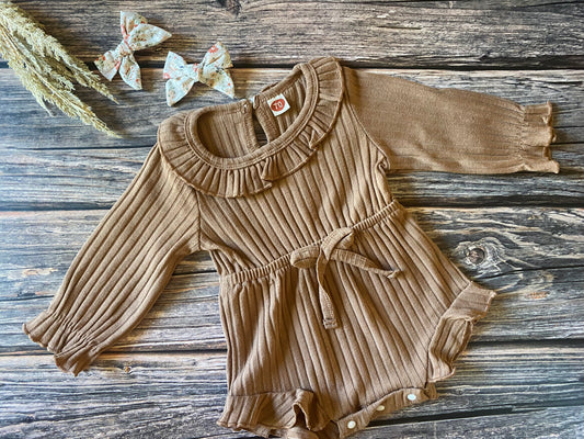 Cozy Brown Romper Set