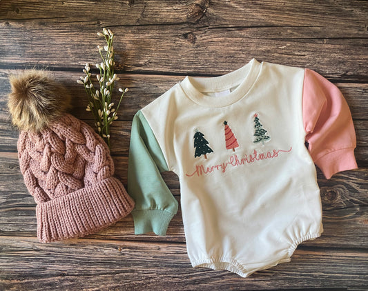 Embroidered Merry Christmas Tree Bubble