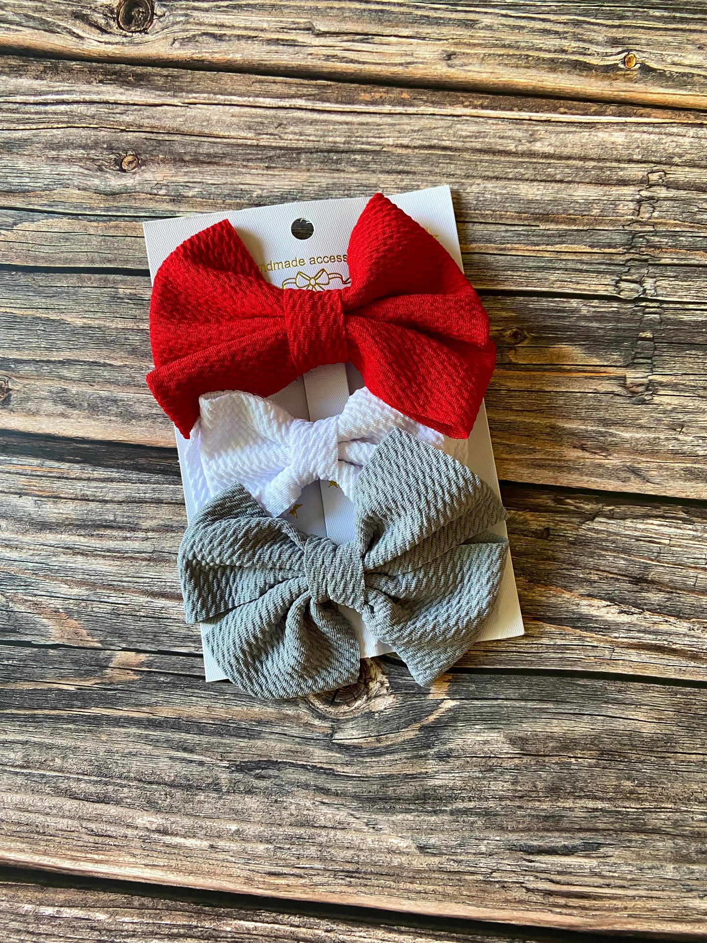 Loose Waffle Knit Bow