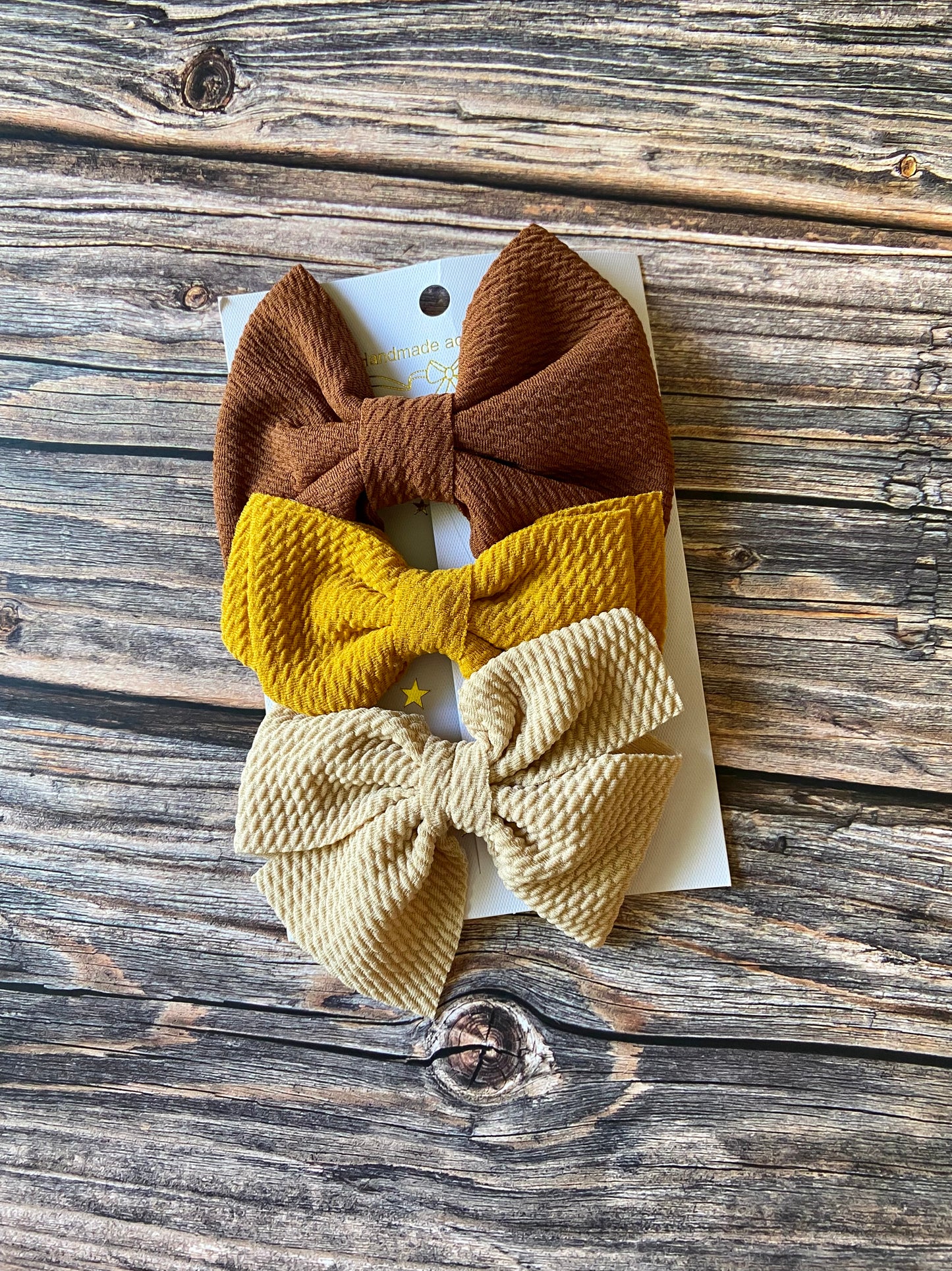 Loose Waffle Knit Bow