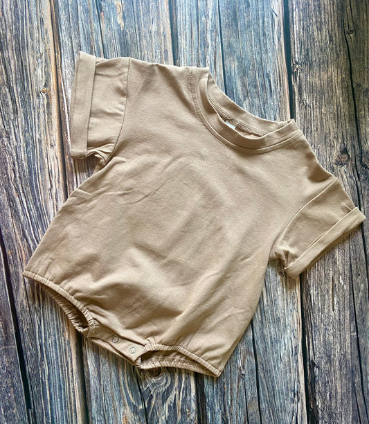 Solid Bubble Romper